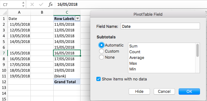 2016 out excel filter option greyed Community options Greyed Excel Pivot Table  2016 Microsoft