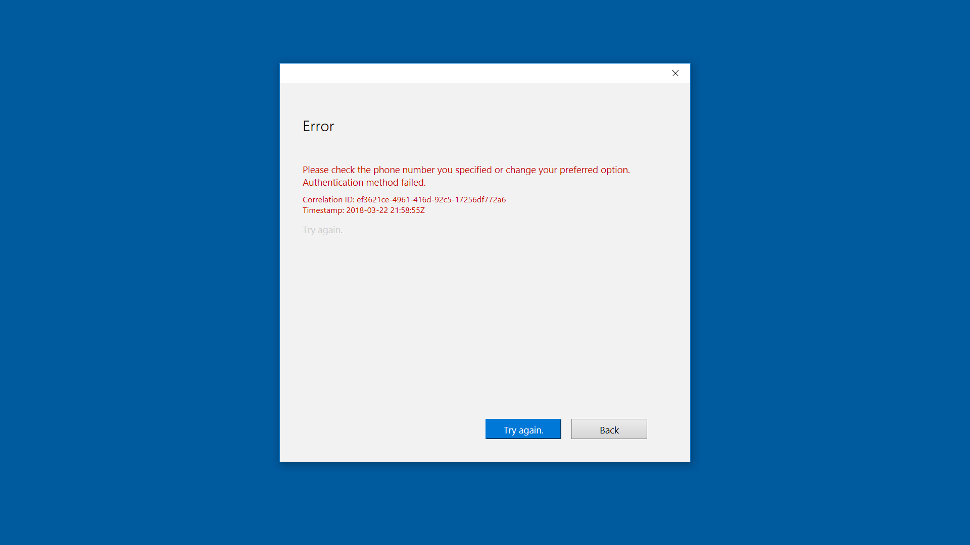 Windows 10 pin error 0x801c044d