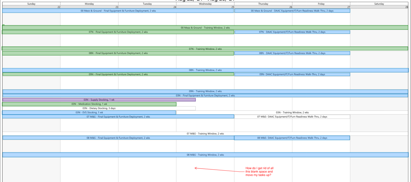 MS Project Calendar View Microsoft Community