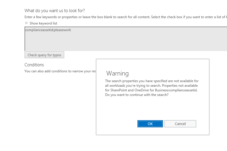 Compliance Asset ID property in SharePoint not queryable from Content ...