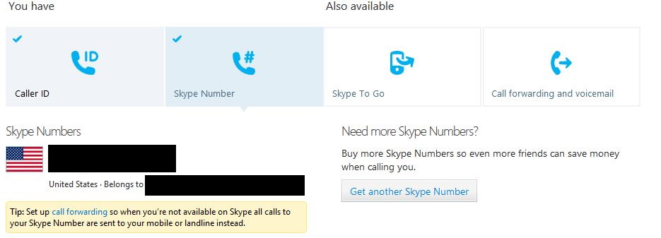 how to get a landline number on skype