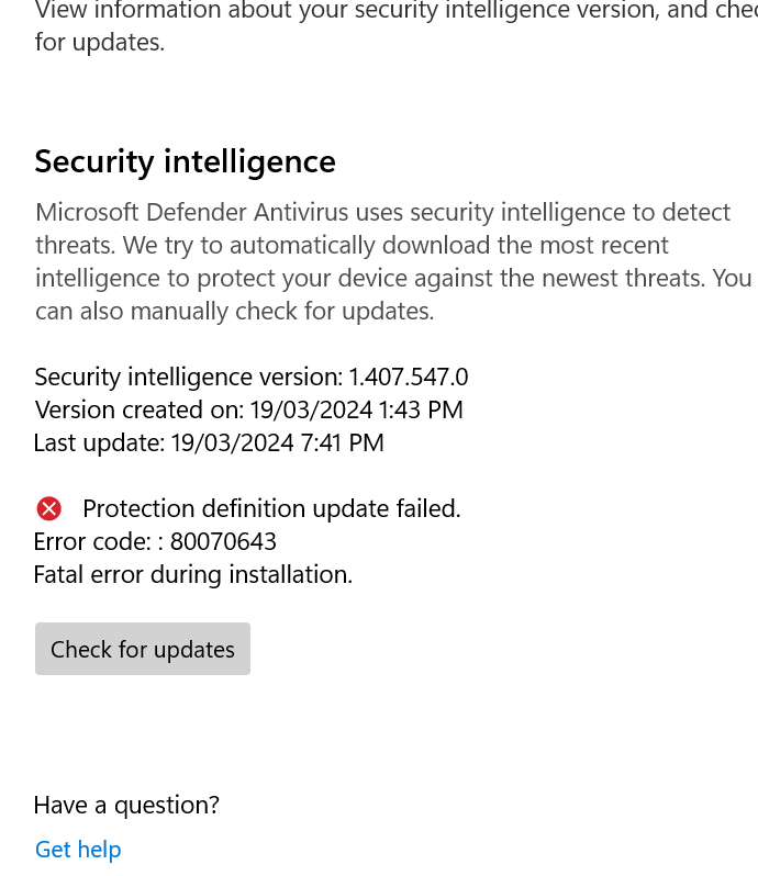 Microsoft Defender Error Code 80070643; What Does It Mean? - Microsoft ...