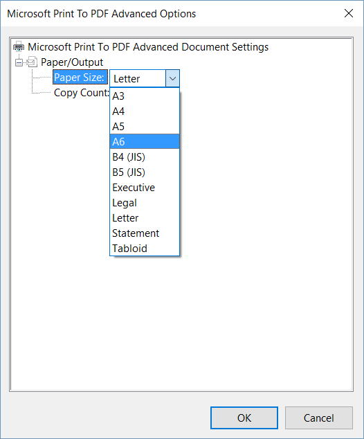 Microsoft Print To PDF Custom Paper Sizes Possible Microsoft Community
