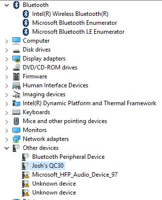 Bluetooth Headphones connected but not working saying driver not