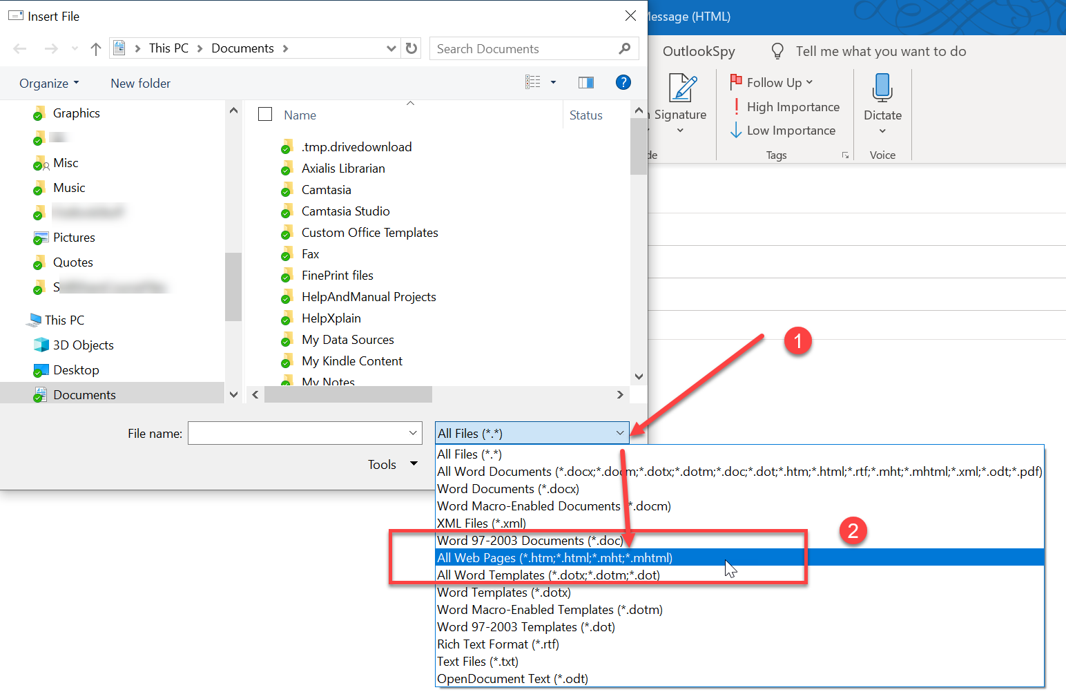 insert html in Outlook 365 - Microsoft Community