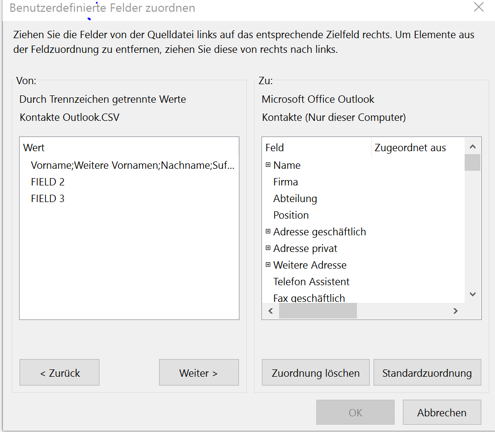 Importieren von Kontakten in Outlook 2016 - Microsoft ...