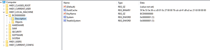 BCD00000000 default values - Microsoft Community