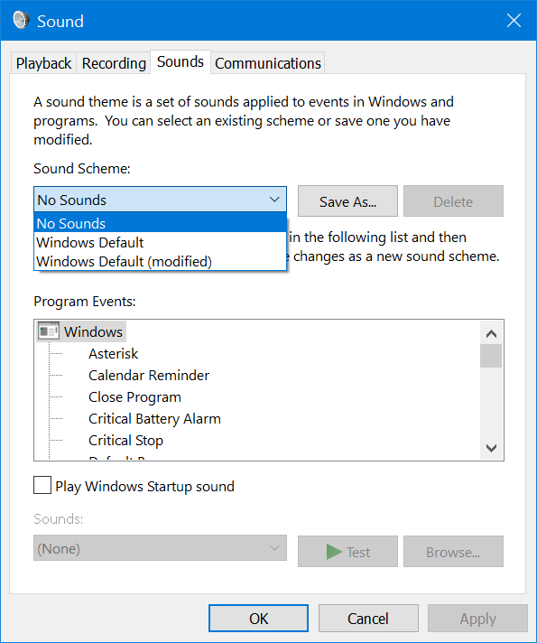 microsoft access turn off sounds