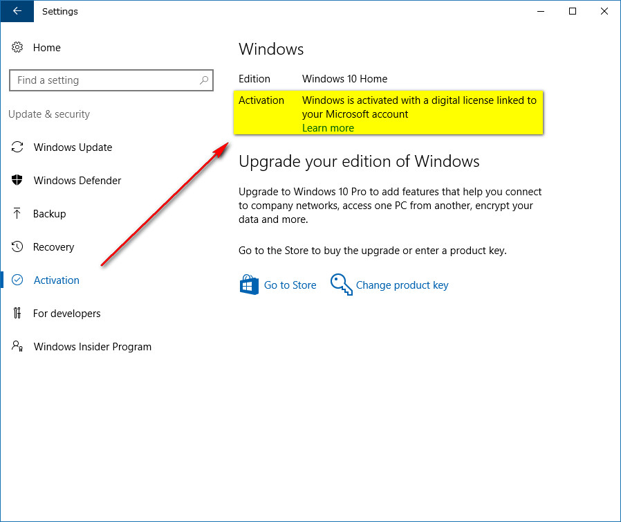 Windows Is Activated With A Digital License Linked To Your