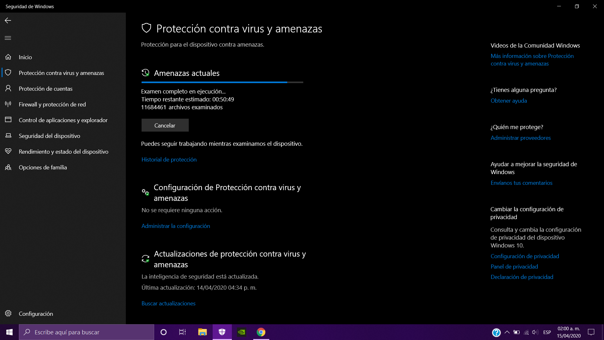 Examen Completo Windows Defender Tarda Mucho ≈ Windows 10 - Microsoft ...