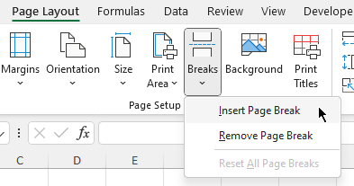 Insert a page break - Microsoft Support