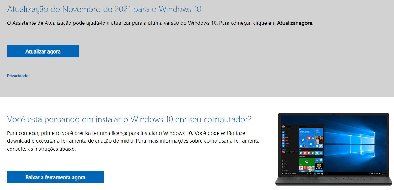 Está dando erro para baixar a atualização - Microsoft Community