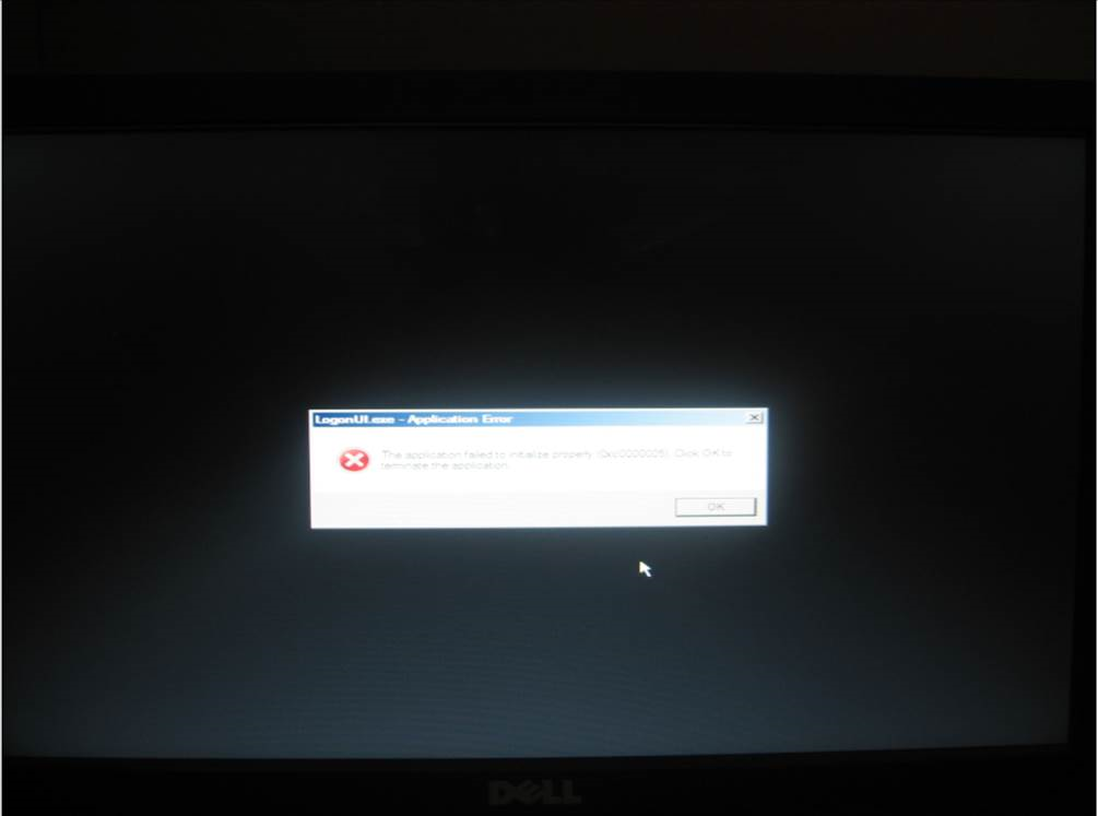 How to fix logonui.exe application error