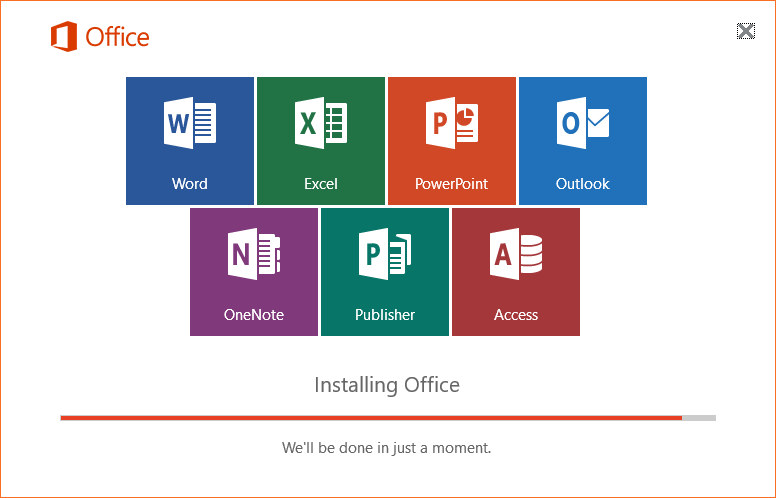 Office 2016/365 stalled / stopped at about 95% - Microsoft Community