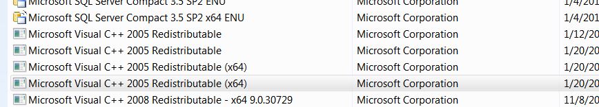 Microsoft Visual C 05 Sp1 Redistributable Package Microsoft Community
