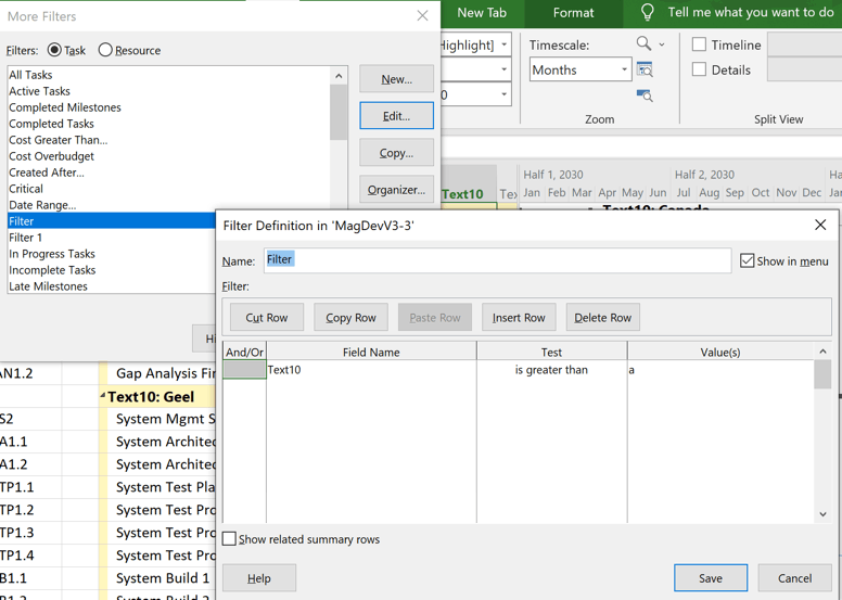 How to hide no value rows in Project 2019 Microsoft Community