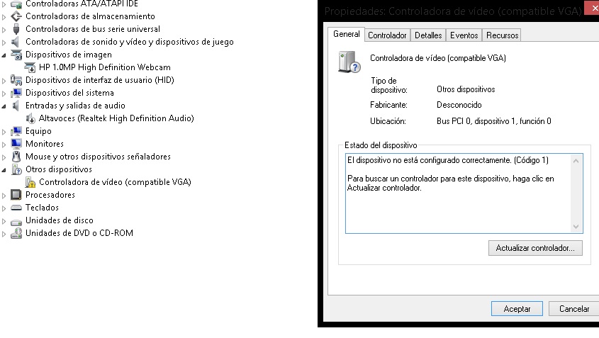 Windows 8.1 - Problema para instalar controlador de video datos no - Microsoft