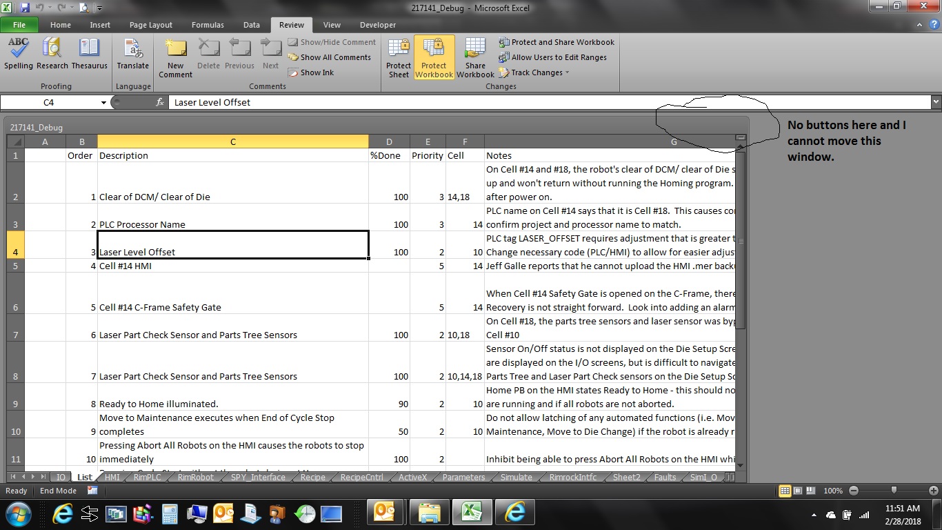 Excel 2010 Cannot Control Or See Maximize Minimize Or Close Workbook Microsoft Community