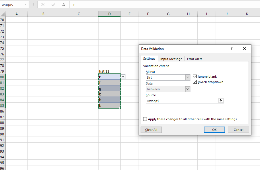 Data validation formulas not working - Microsoft Community