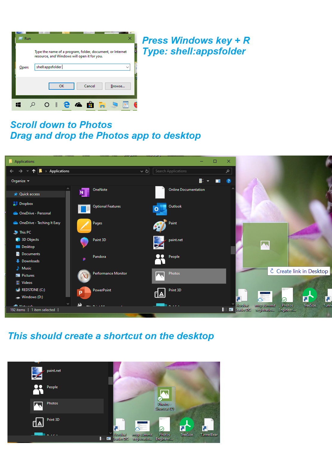 Quick Tip: Create desktop shortcuts in Windows 10 - Microsoft Community