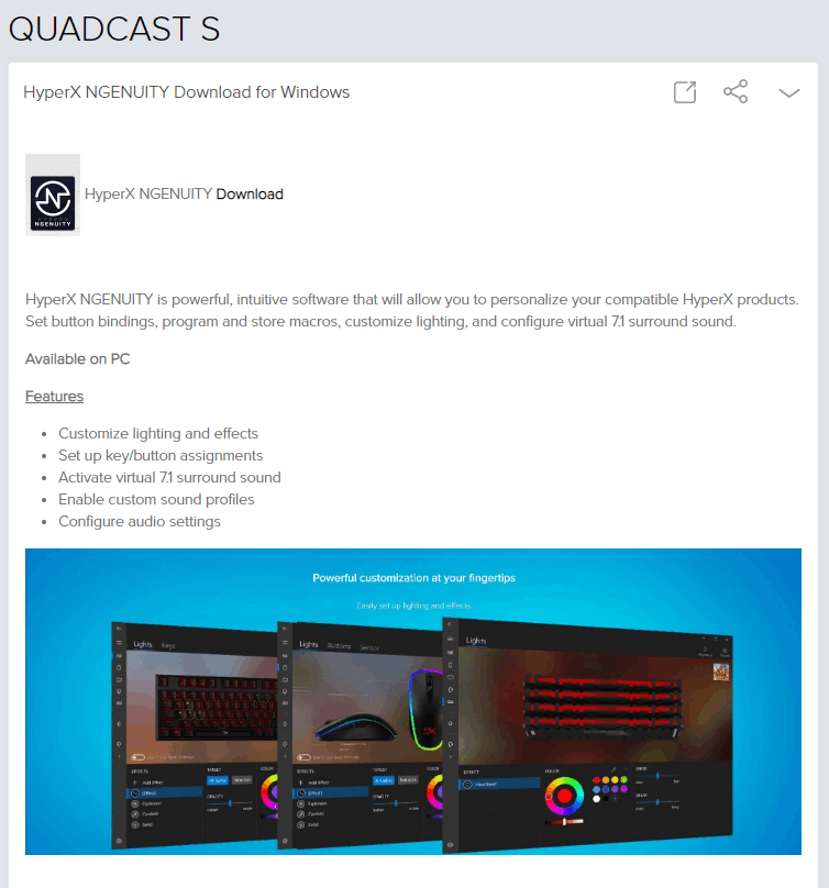 HyperX NGENUITY - Official app in the Microsoft Store