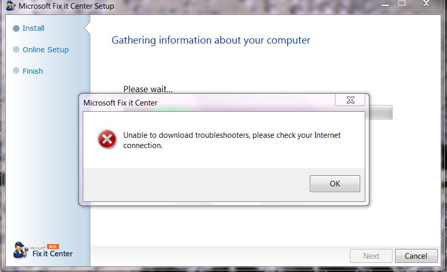 Fix it diagnostics tool not installng compressed zipped folders 