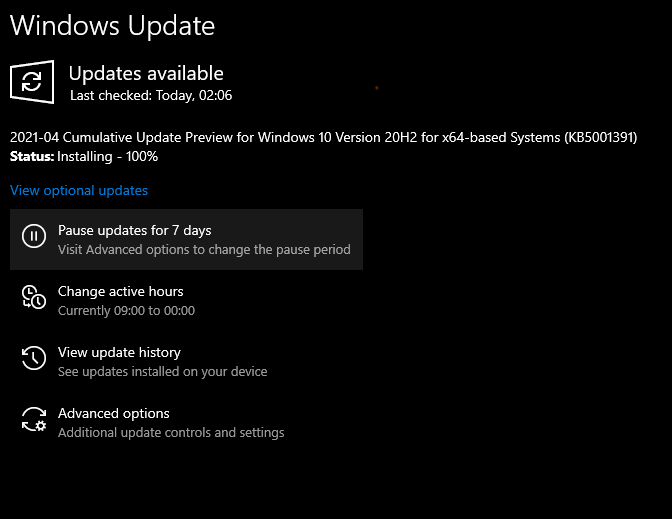 2021-04 Cumulative Update Preview For Windows 10 Version 20H2 For ...