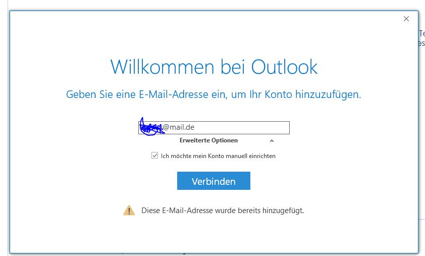 Manuelles Einrichten Eines Kontos In Outlook 2016 (Öffnen Ohne ...