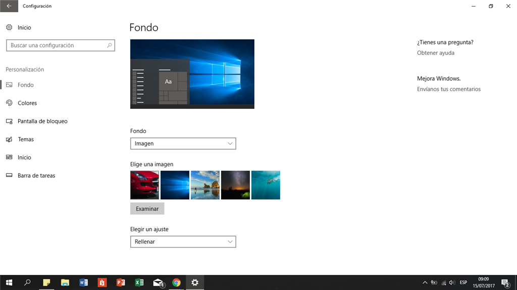 Windows 10 | No se correctamente el fondo - Microsoft Community
