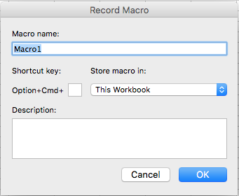 relative addressing excel macro recording for mac
