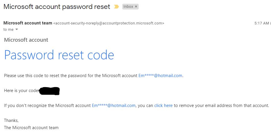 Security Change Spam: Your Hotmail Account Services Has Expired