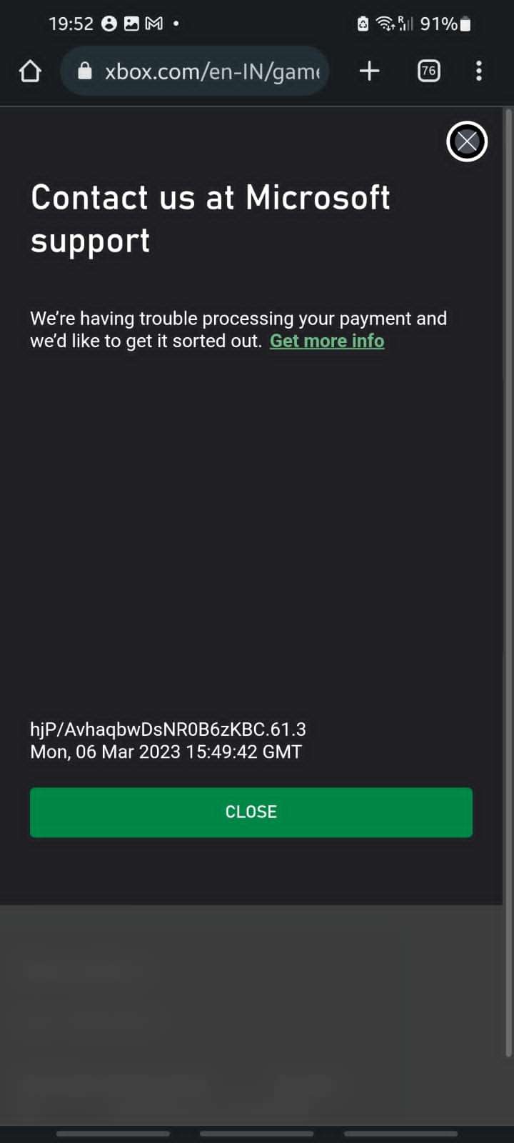 Contact us at Microsoft support (Xbox Payment Error) - Microsoft