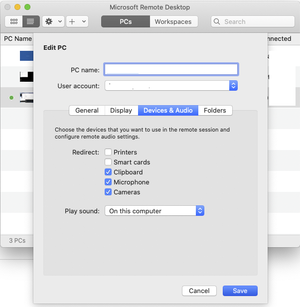 Microsoft Remote Desktop Mac Configuration