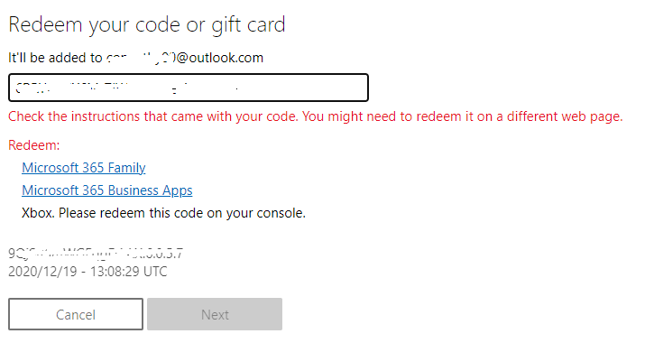 Microsoft redeem shop code buy