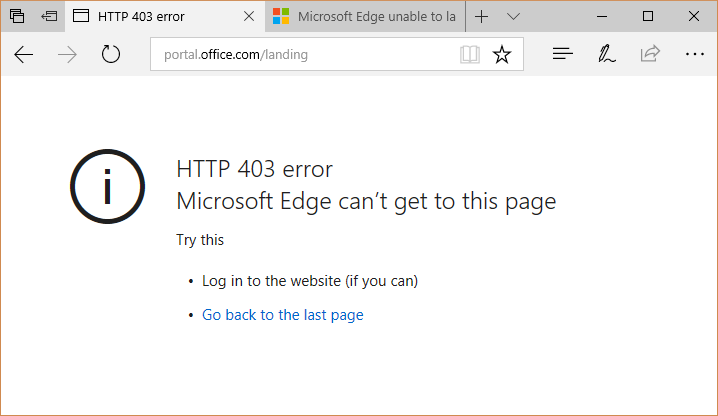 Microsoft Edge Unable To Land On Office365 Site Microsoft Community 6877