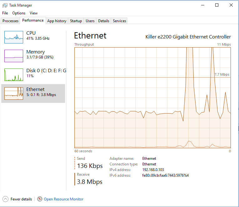 Killer network adapter