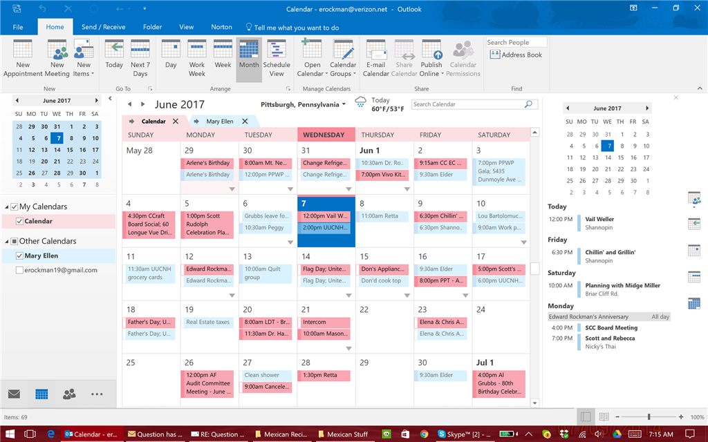 Outlook 2016 Calendar views Microsoft Community