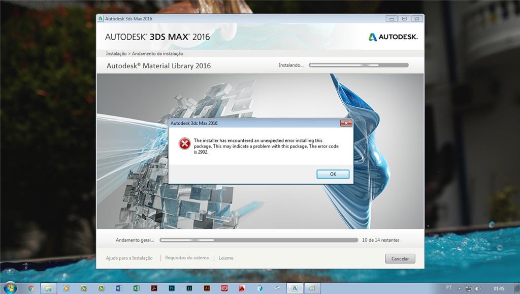 Erro De Instalação Autodesk 2016 - ERROR 1909 - Microsoft Community