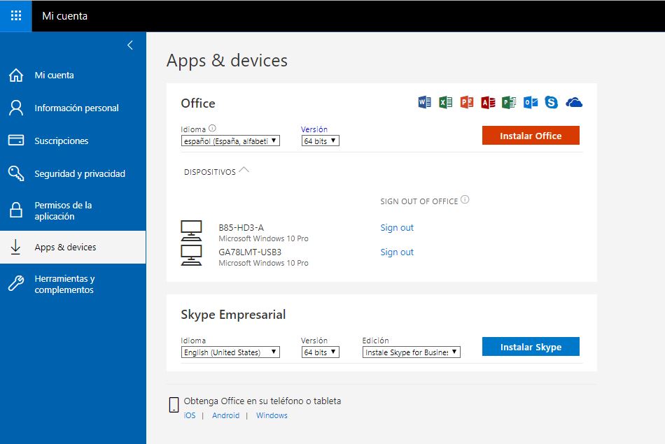 Instalador Office 365 3509