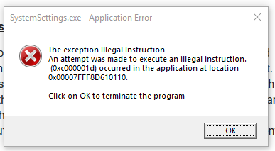 Cannot access Systems app, or anything inside it (ex: Windows Update ...