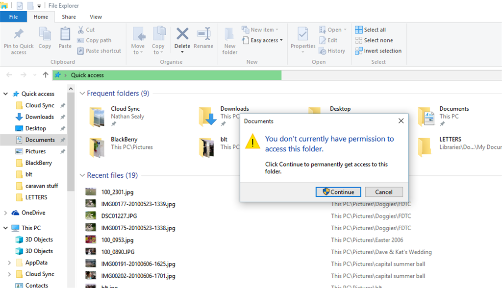 Windows 10 folder permission problems Microsoft Community