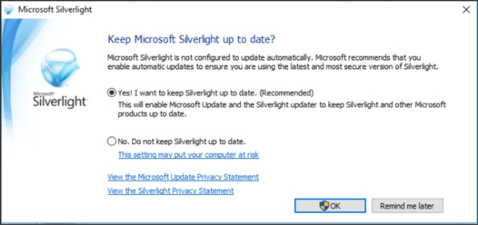 Game Support Microsoft Silverlight