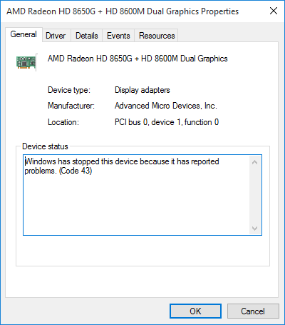 unable to find graphic driver for hp e001ax Microsoft Community