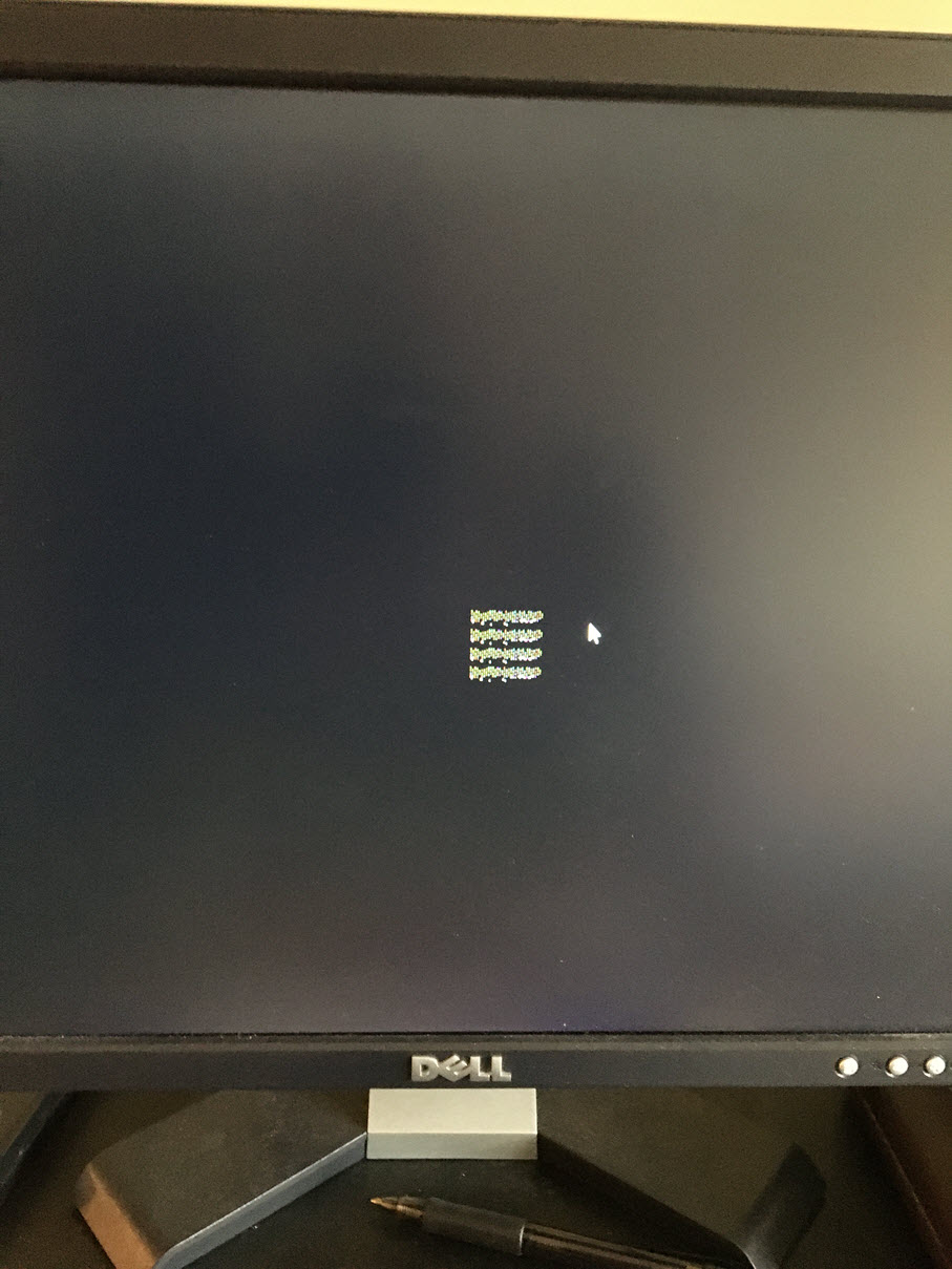 Windows Screen Goes Dark Except For Small Box Of Squiggly Lines Microsoft Community