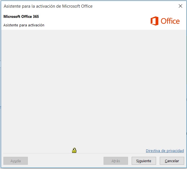 Office 365: Asistente de activación en blanco o vacío. - Microsoft Community