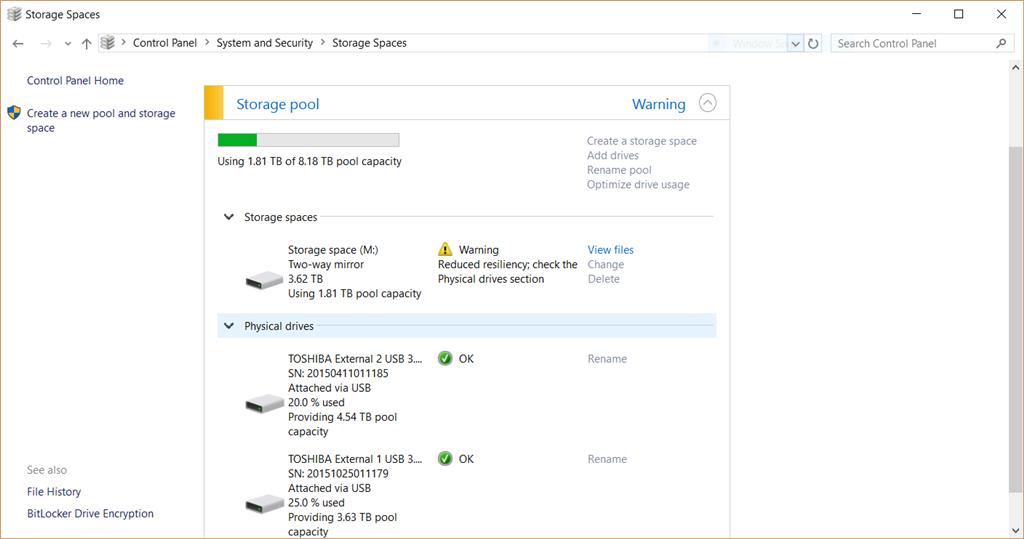 Microsoft storage spaces. Windows Storage Spaces изнутри.