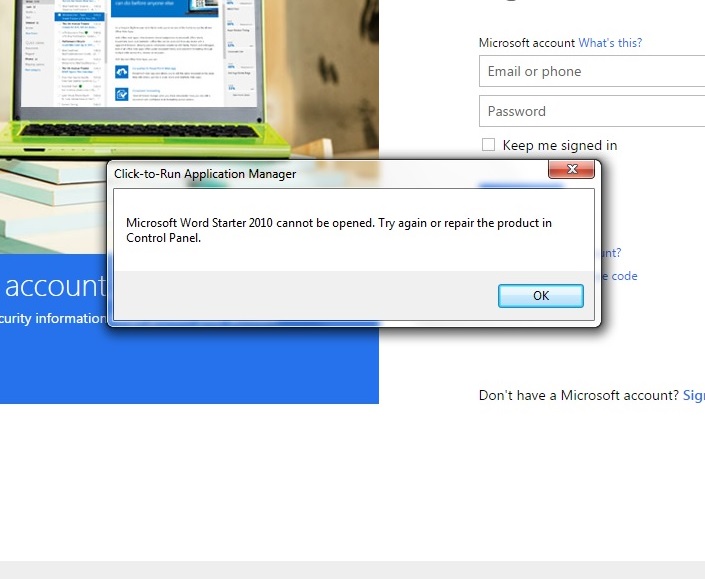 Office 2010 Starter Cannot Be Opened Microsoft Community