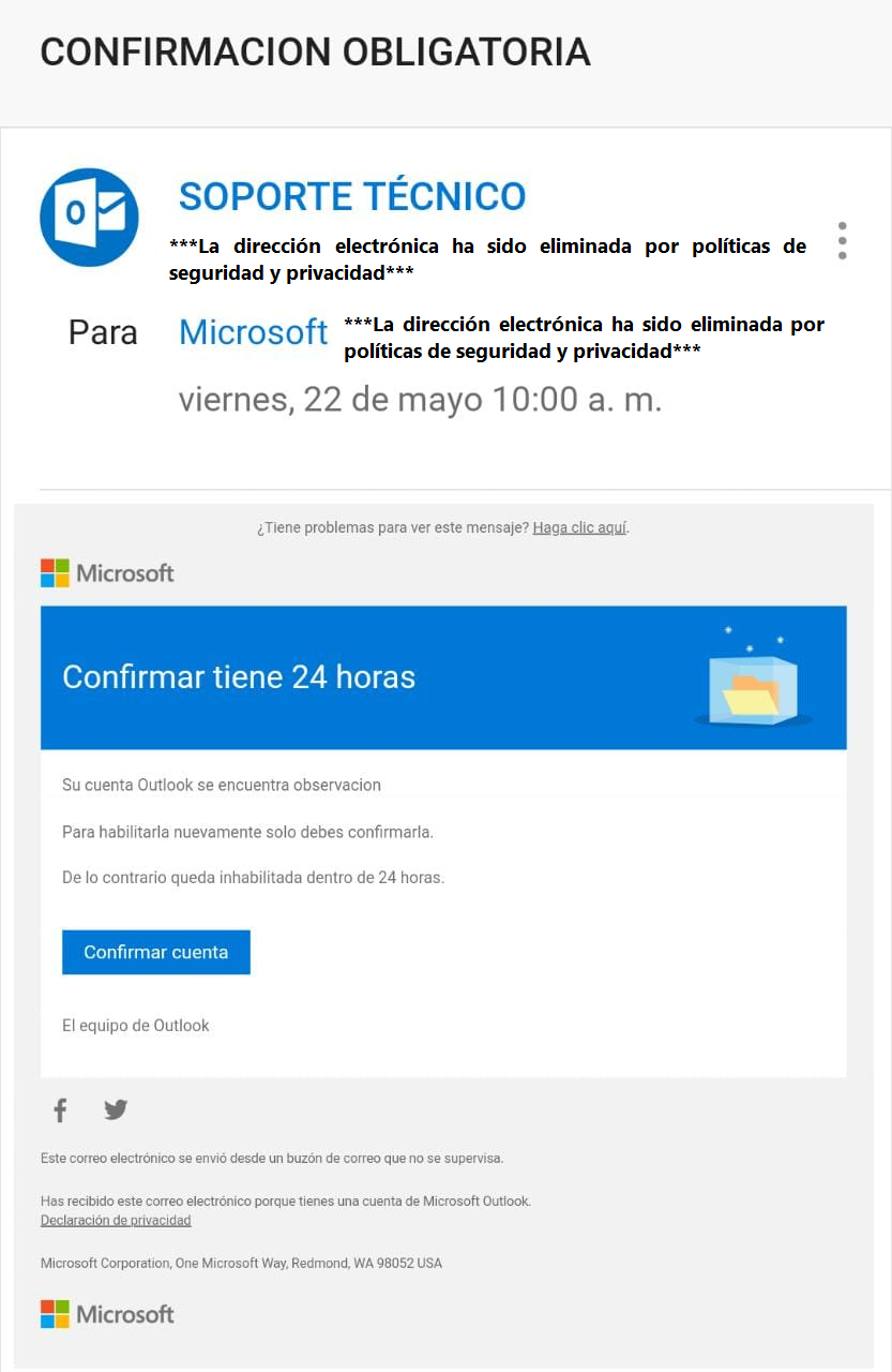 golf Caballero amable vestirse Cómo detectar un correo fraudulento en Outlook? - Microsoft Community