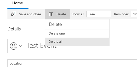 Deleting recurring event from the calendar - Microsoft Community