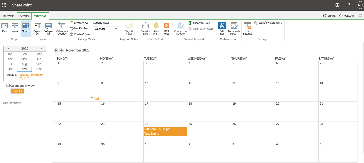 SharePoint Calendar - Microsoft Community